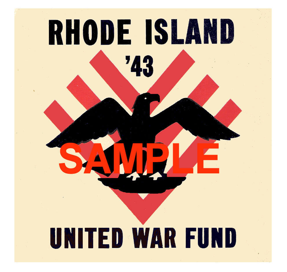 (image for) 1943 RI War Fund Sticker